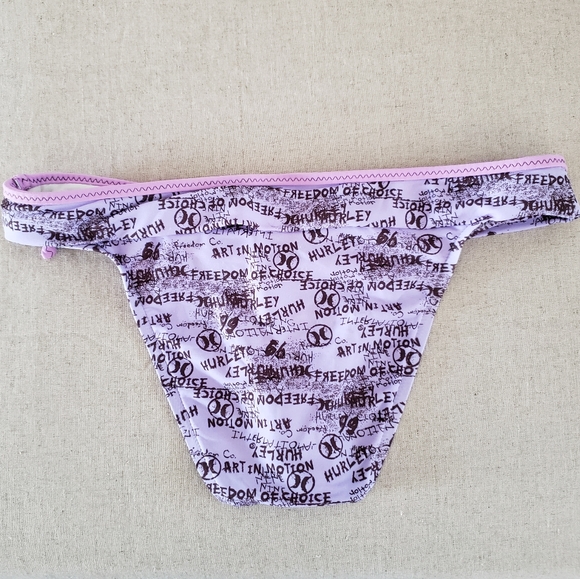 HURLEY - Purple Leopard Logo Print Bikini Lot Triangle Top Cheeky Bottom… - Picture 13 of 14